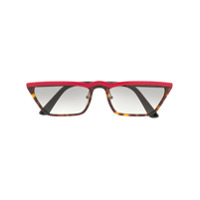 Prada Eyewear rectangular cat eye sunglasses - Vermelho