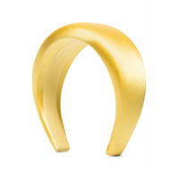 Prada logo-appliqued satin headband - Amarelo