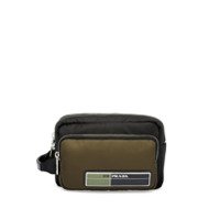 Prada Porto-cartões com patch de logo - Preto