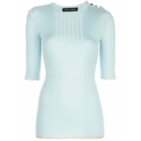 Proenza Schouler Blusa de tricô canelada - Azul