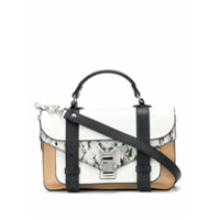 Proenza Schouler Bolsa tiracolo PS1 pequena color block - Branco