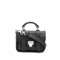 Proenza Schouler Bolsa transversal com logo - Preto