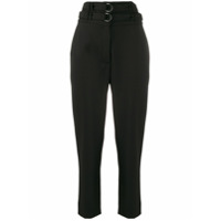 Proenza Schouler Calça de lã com cinto - Preto