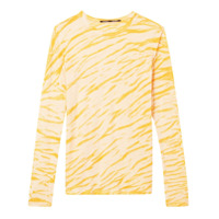 Proenza Schouler Camiseta mangas longas animal print - Amarelo