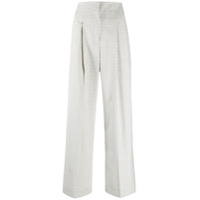 Proenza Schouler high-waist check print trousers - Off White/Grey Check