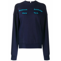 Proenza Schouler logo-print oversize sweatshirt - Azul