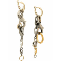 Proenza Schouler Par de brincos com corrente - Prateado