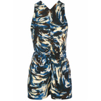 Proenza Schouler Regata com estampa de plumas - Branco