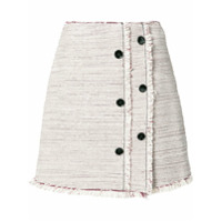 Proenza Schouler Saia reta com botões decorativos - Vermelho