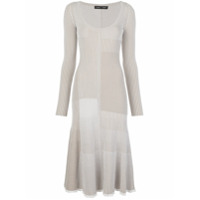 Proenza Schouler Vestido de tricô com patchwork - Branco