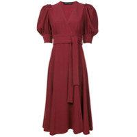 Proenza Schouler Vestido midi mangas amplas - Vermelho