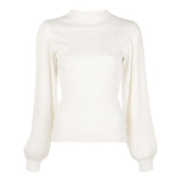Proenza Schouler White Label Blusa de tricô com pregas - Branco