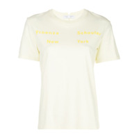 Proenza Schouler White Label Camiseta com detalhe de estampa - Amarelo
