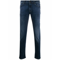 Pt01 Calça jeans slim com cintura média - Azul