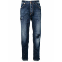 Pt05 Calça jeans slim com efeito destroyed - Azul