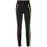 Puma Legging com zíper frontal e recorte contrastante - Preto