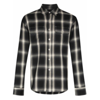 Purple Brand Camisa xadrez com abotoamento - Cinza