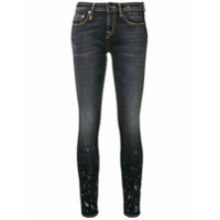 R13 Calça jeans skinny com detalhes puídos - Preto