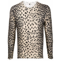 R13 Suéter de cashmere com animal print - Neutro