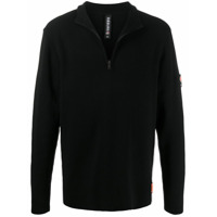 Raeburn Macacão com zíper e patch de logo - Preto