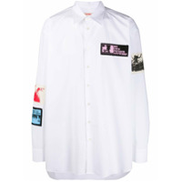 Raf Simons Camisa com aplicação de patch - Branco