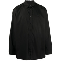 Raf Simons Camisa com bordado de logo e abotoamento - Preto