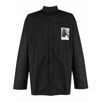 Raf Simons Camisa de algodão com estampa gráfica - Preto