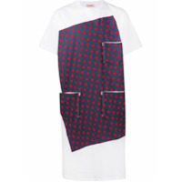 Raf Simons Camiseta com detalhe de bolso e estampa de estrelas - Branco