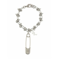 Raf Simons safety-pin knot chain bracelet - Metálico