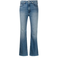 Rag & Bone Calça jeans cropped com efeito desbotado - Azul