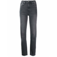 Rag & Bone Calça jeans reta Nina cintura alta - Cinza