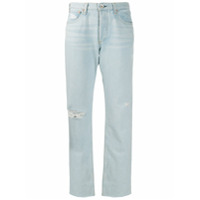 Rag & Bone Calça jeans Rosa cintura média com efeito desgastado - Azul