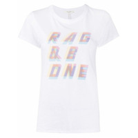 Rag & Bone Camisa com estampa de logo efeito 3D - Branco