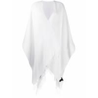 Rag & Bone Poncho assimétrico com franjas - Branco