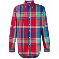 Ralph Lauren Camisa mangas longas com padronagem xadrez - Vermelho