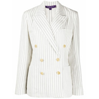 Ralph Lauren Collection Blazer com abotoamento duplo e listras - Branco