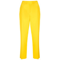 Ralph Lauren Collection Calça reta cintura alta - Amarelo