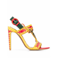 Ralph Lauren Collection Sandália de tiras com salto agulha - Amarelo