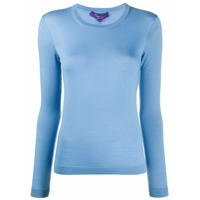 Ralph Lauren Collection Suéter decote careca de cashmere - Azul
