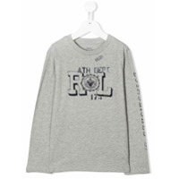 Ralph Lauren Kids Blusa de jersey com estampa de logo - Cinza