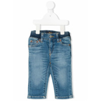 Ralph Lauren Kids Calça jeans reta cintura média - Azul
