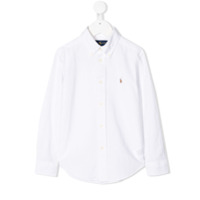 Ralph Lauren Kids Camisa branca com bordado de logo - Branco