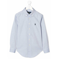 Ralph Lauren Kids Camisa com abotoamento e logo bordado - Azul