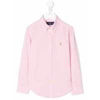 Ralph Lauren Kids Camisa com logo e abotoamento - Rosa