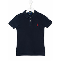 Ralph Lauren Kids Camisa polo com logo bordado - Azul