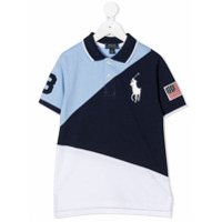 Ralph Lauren Kids Camisa polo com logo bordado - Azul