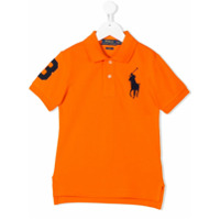 Ralph Lauren Kids Camisa polo com logo bordado - Laranja