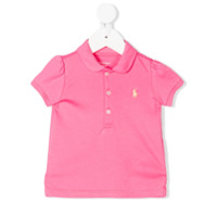 Ralph Lauren Kids Camisa polo mangas curtas com logo bordado - Rosa