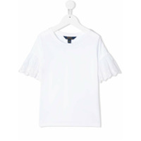 Ralph Lauren Kids Camiseta ampla com mangas de renda - Branco
