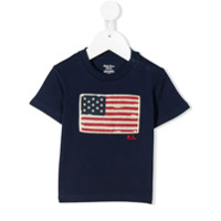 Ralph Lauren Kids Camiseta com estampa de bandeira - Azul